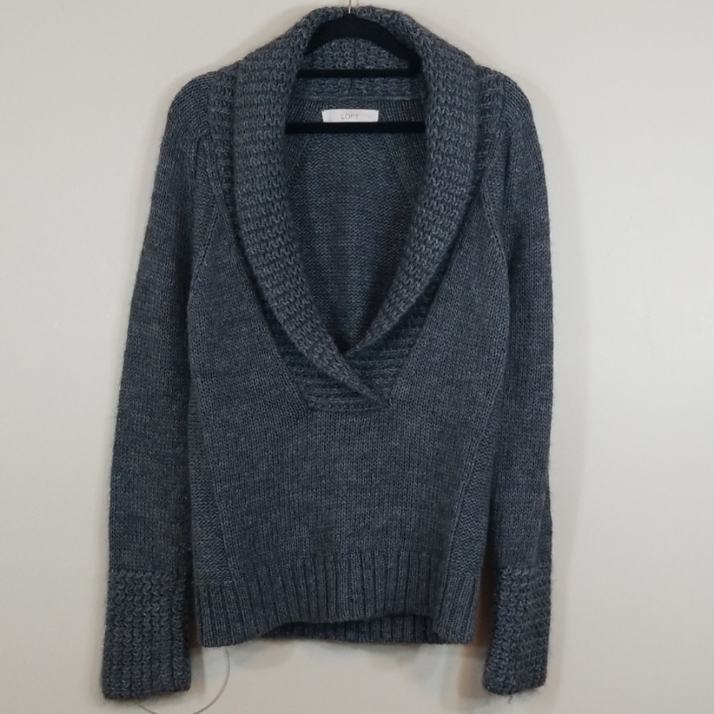 Ann Taylor loft Gray Knit Woolblend Sweater